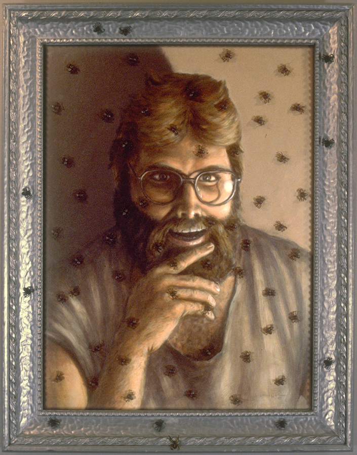 Self-portrait with spiders